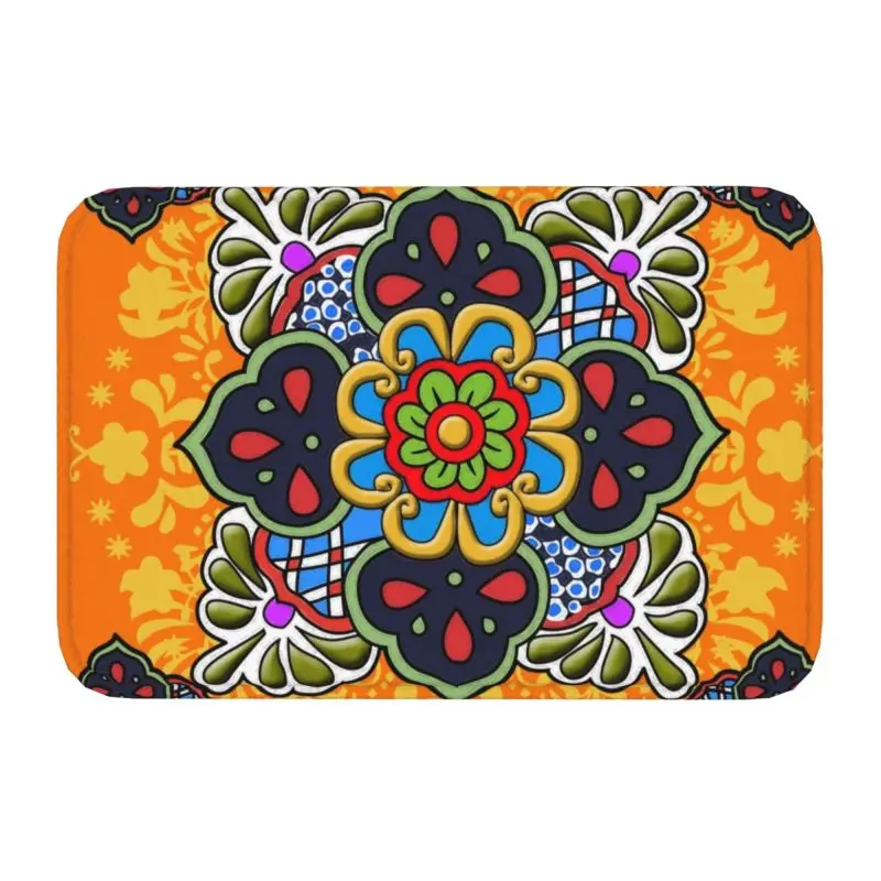 Mexican Talavera Flower Ceramic Tile Front Door Floor Welcome Mat Indoor Kitchen Doormat Garage Living Room Carpet Rug Footpad