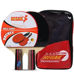 Ensemble de raquettes de tennis de table professionnelles avec picots, raquette de ping-pong en caoutchouc, lame de haute qualité, raquette de chauve-souris avec sac, 2 pièces, 8010