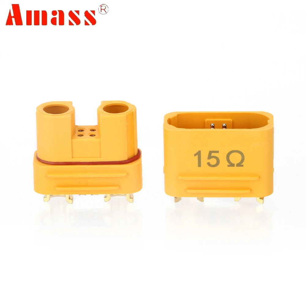 10pair/lot Amass AS150U DC500V 70A Waterproof Brass Gold Plated Connector 2.0mm Banana With Signal Pin For RC Lipo Parts