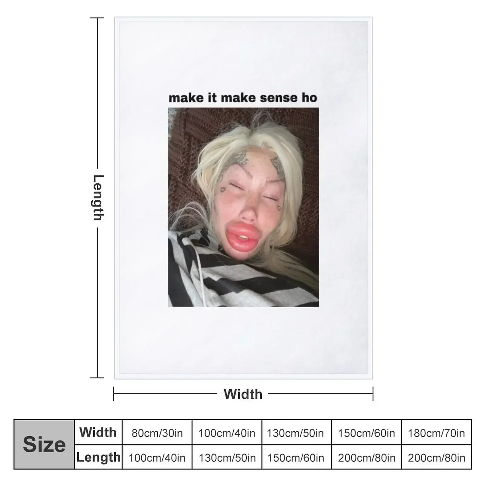 New Make it make sense Throw Blanket couch cozy soft plush fuzzy picnic outdoor blanket