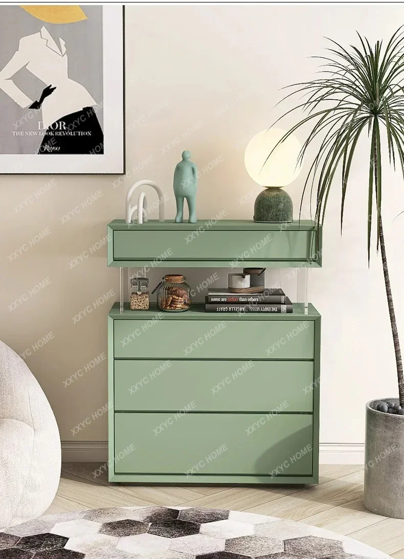 minimalist paint suspended four chest cabinet living room storage solid wood bedroom bedside cabinet