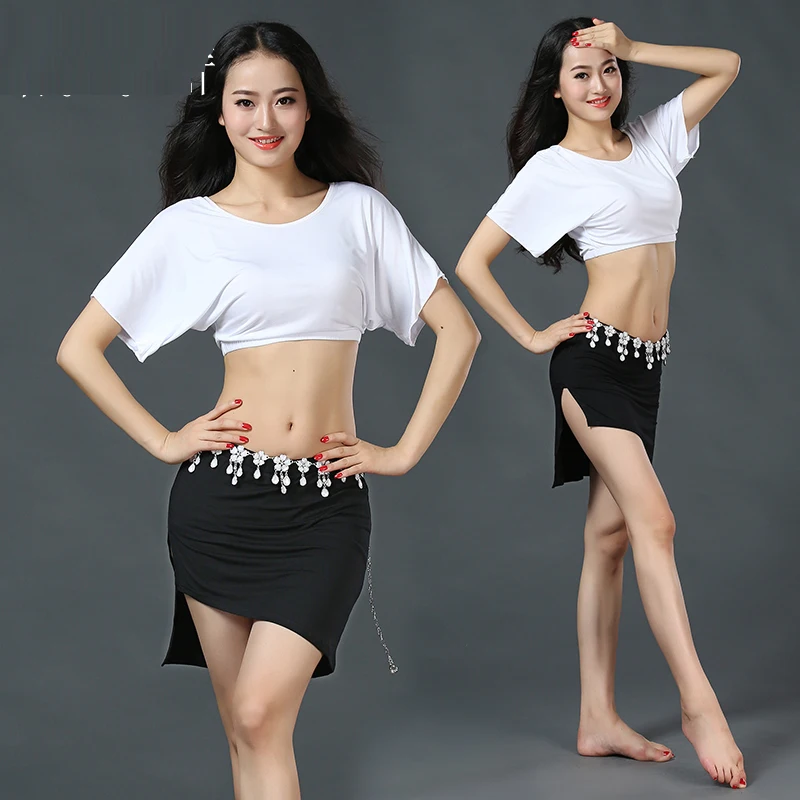 New arrival belly dance clothes short sleeves top+skirt 2pcs belly dance suit for women belly dance set girls dance clothing