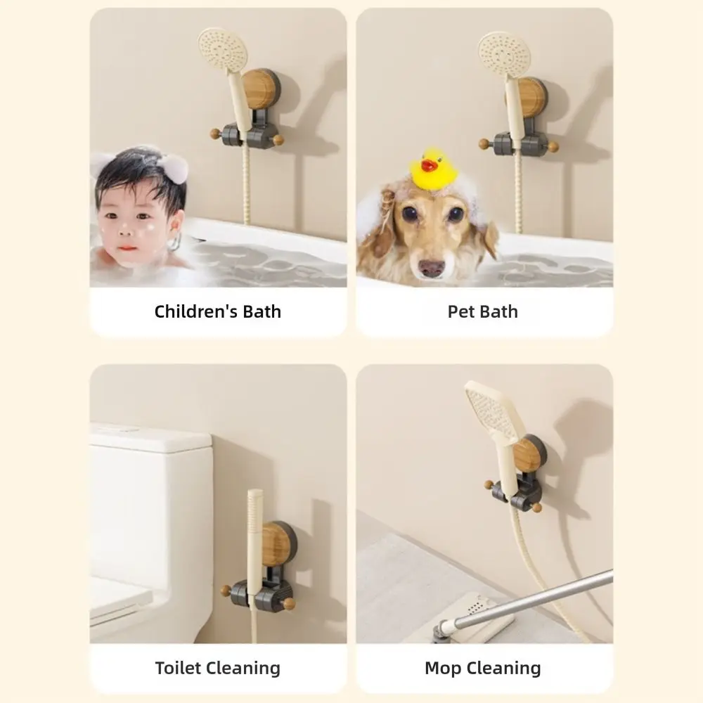 

Suction Cup Type Showerhead Bracket Free Punching Adjustable Wall Mounted Showerhead Holder Universal White Grey Sprayer Support