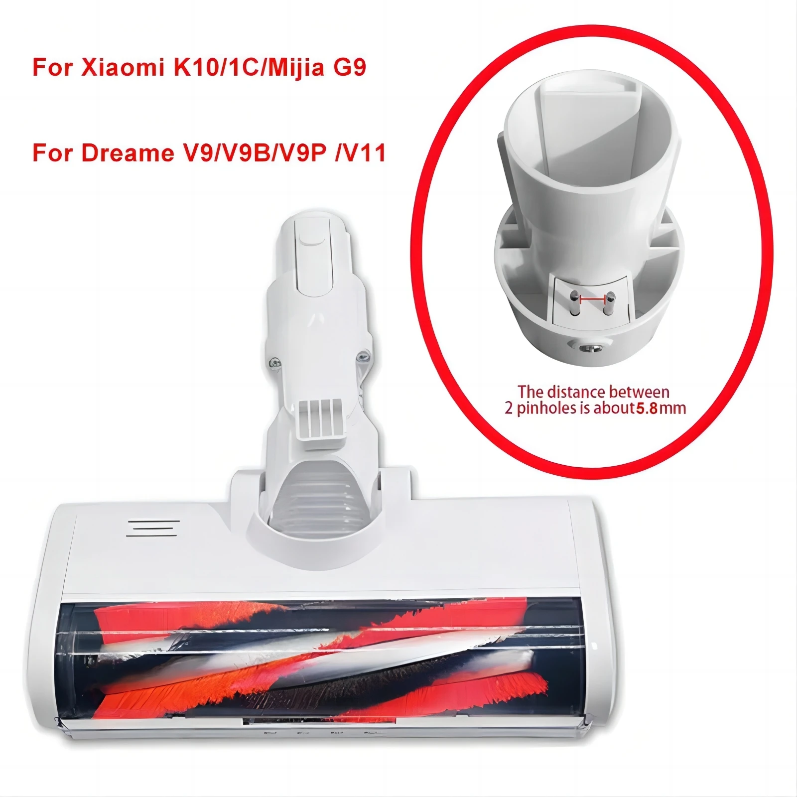 For Dreame V8/V9B/V9P/V11/G9 Xiaomi K10/G10 Xiaomi 1C Electric Brush Head Carpet brush Vacuum Cleaner Parts