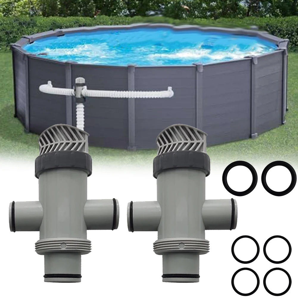 

1/2set 11872 Dual Split Hose Plunger Valve For Intex Pools Flexible Hose Three-way Switch Valve Swimming Pool Accessories