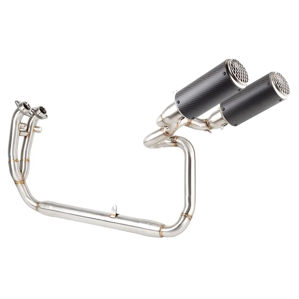 Motorcycle  Full Exhaust Systems For CFMOTO 450SR-S 450SRS 450NK 2022-2026 Dual Muffler Link Front Pipe 450SR-S exhaust