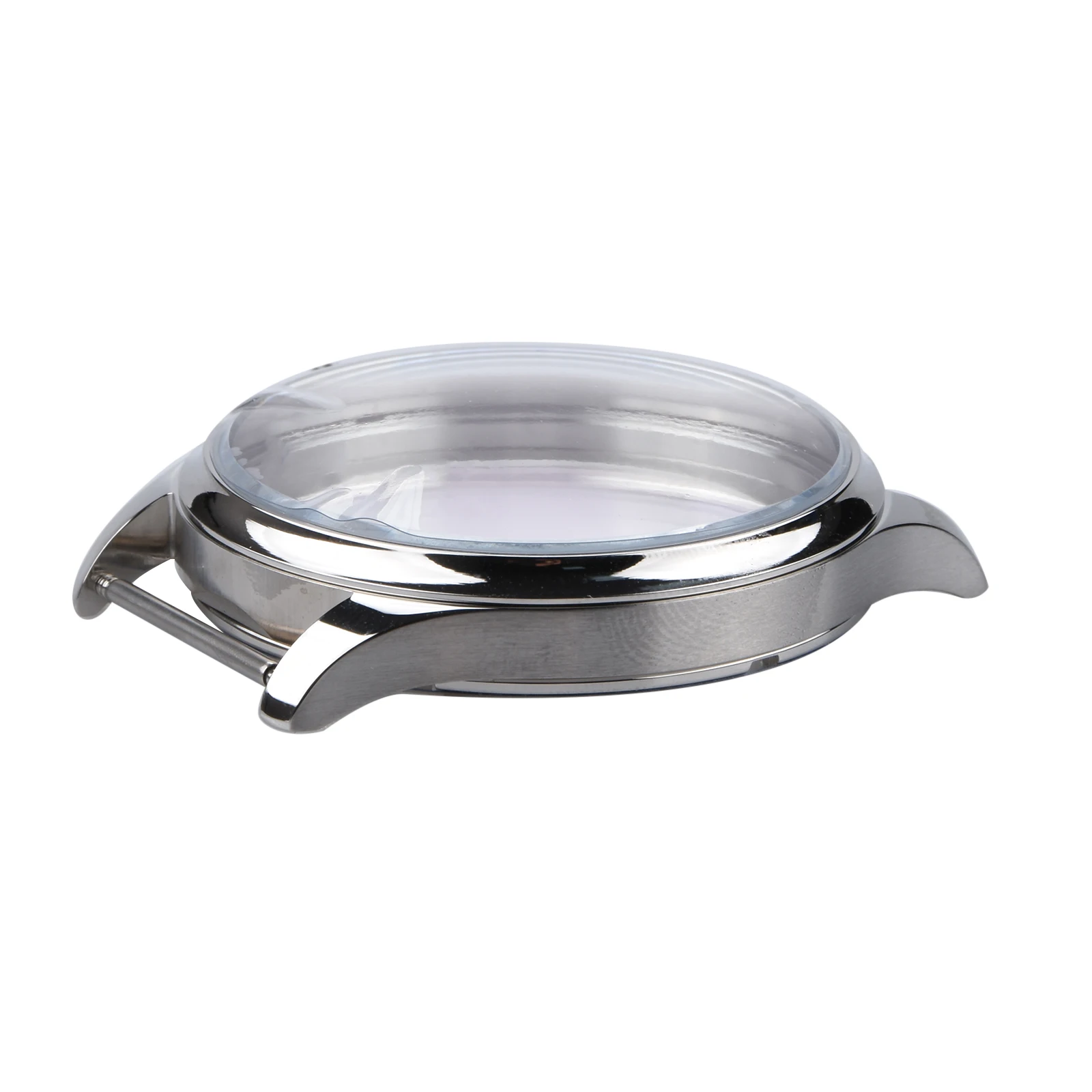 Boîtier de montre en acier antirouille de qualité Durable, 44mm, pour montre à mouvement ETA6497 6498, verre de Surface miroir minéral de haute dureté