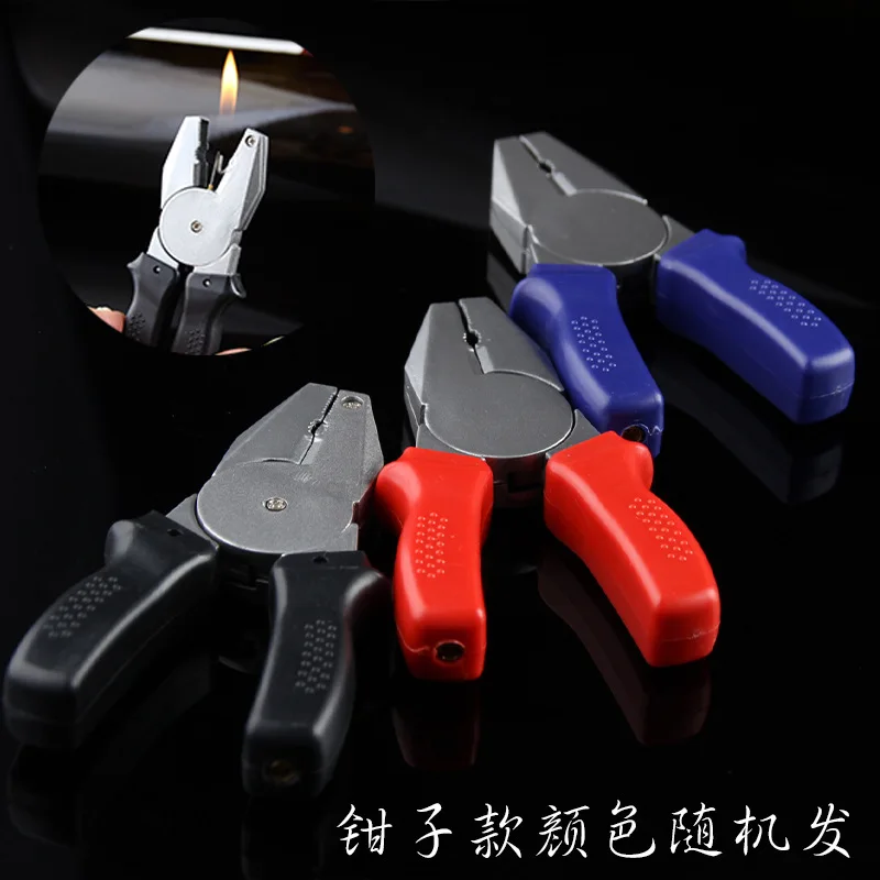 Creative Mini Pliers tools Fire Refillable Cigarette Lighter Butane Gas Ornaments Toy Lighter Home Decoration Good For Gift