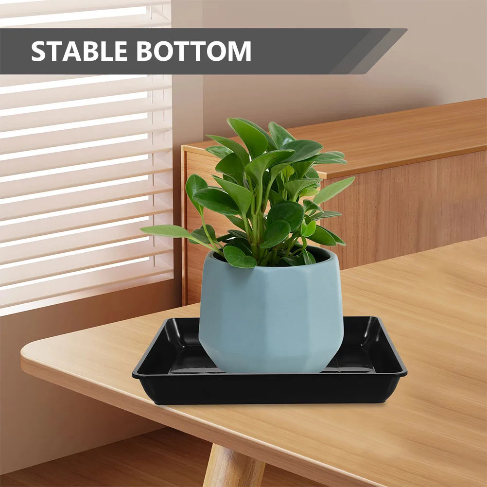 10 قطعة صينية وعاء الزهور: صحن زارع بلاستيكي مربع للاستخدام الداخلي والخارجي صينية تنقيط سميكة لحديقة بونساي العصارة #2