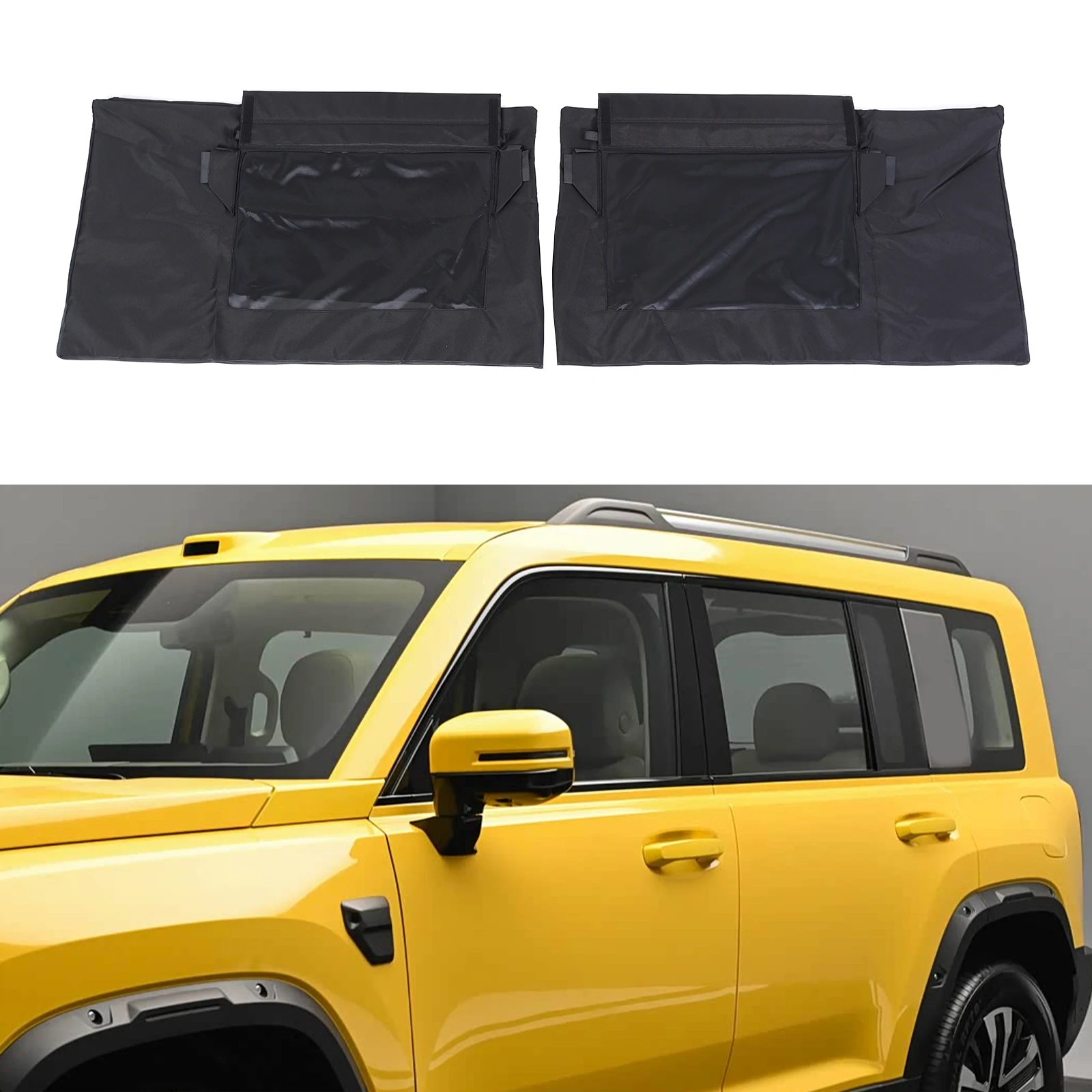For GWM Haval V7 Plus 2026 Car Rear Door Window Sunshade Net Insect Prevention Net Removable Cover Accessories