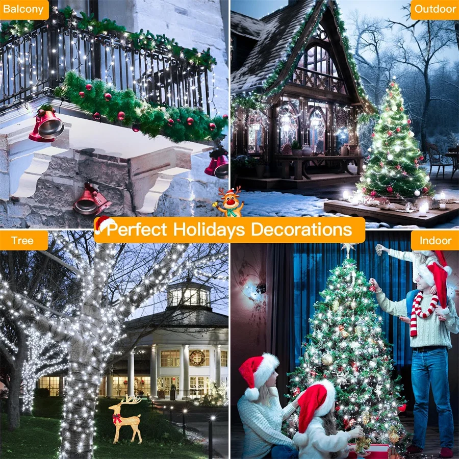 10M 20M 50M 100M Fairy Lights With Remote Outdoor Christmas Tree Garland Light Wedding Party Twinkle Fairy String Light