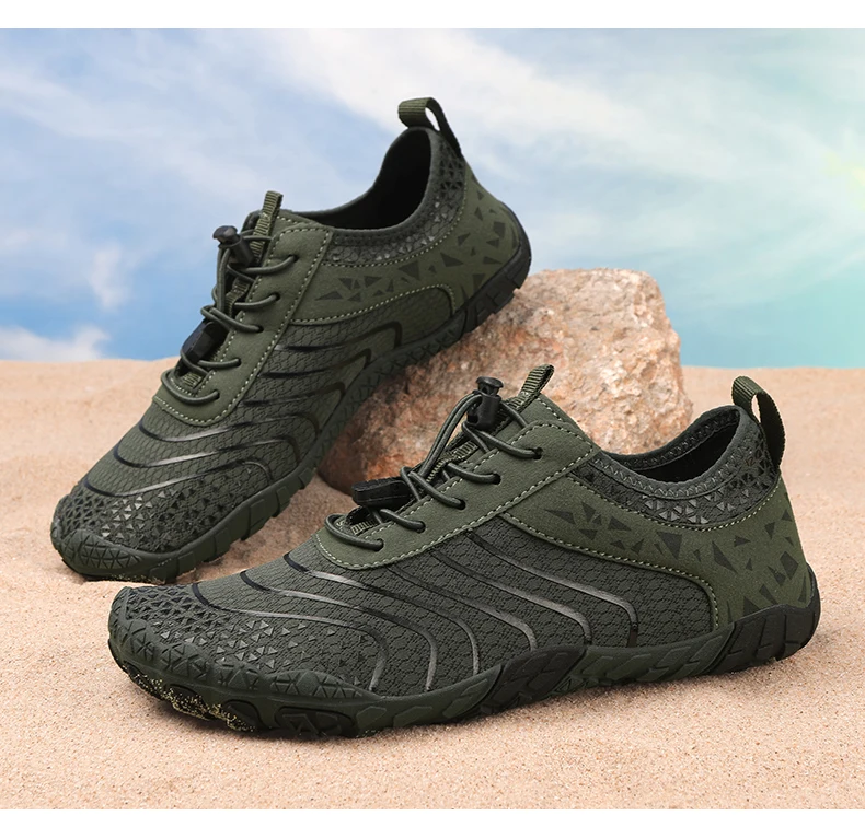 Summer Wide-Head Wading Shoes Men Barefoot Upstream Sketch Shoes Fitness Cycling Yoga Casual Sandals Women Water Sports Shoes