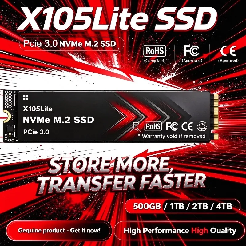 X105Lite NVME SSD M2 NVMe Hard Drive Solid State Disk PCIE3.0 high speed 500GB 1TB 2TB 4TB for Laptop Desktop