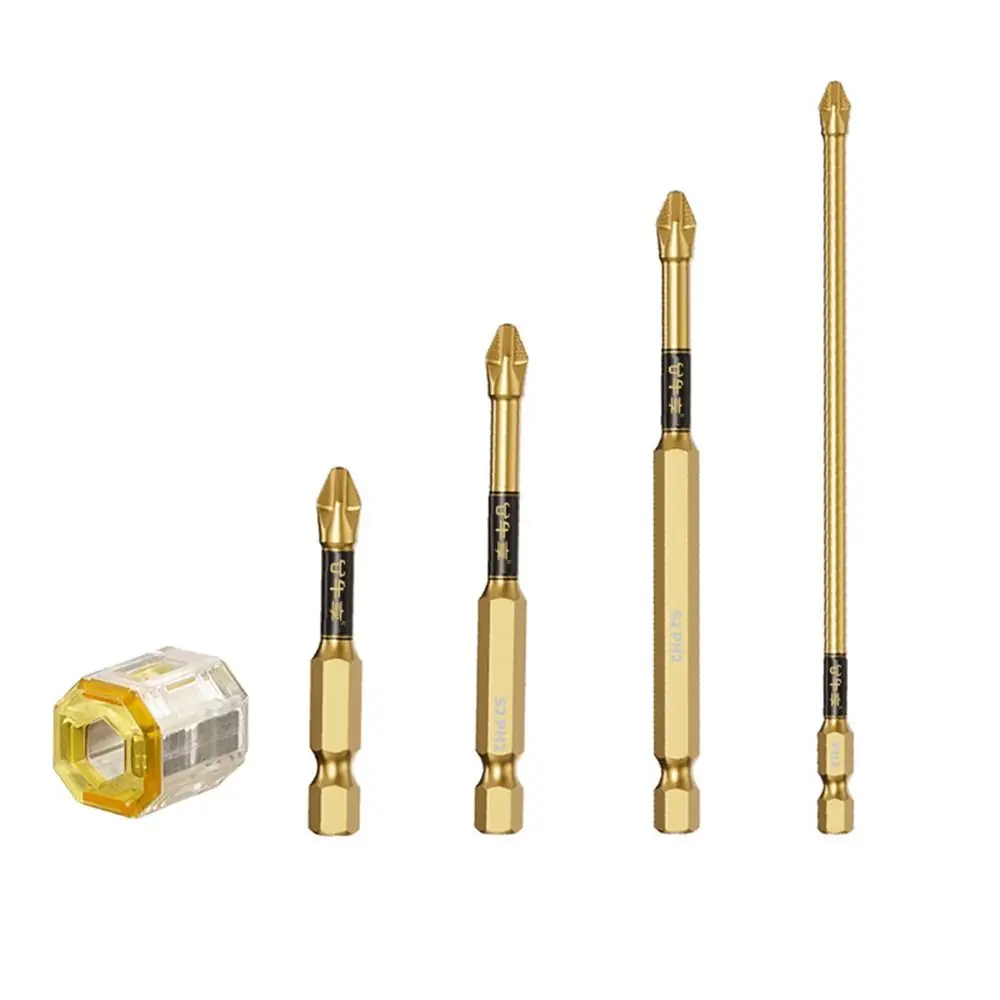 مع ممغنط المغناطيسي دفعة رئيس عدم الانزلاق تأثير مقاومة الصليب رئيس بت صلابة عالية الصدأ واقية مفك كهربائي بت