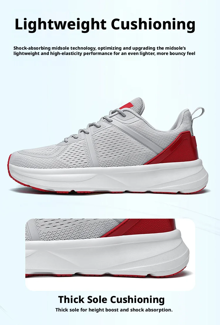 

Men's Tan Sole Wide Toe Casual Sneakers Breathable Mesh Upper Anti-slip Rubber Sole Plus Size 39-48