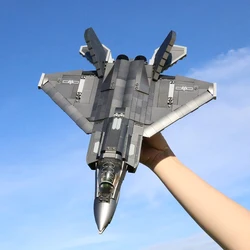 MOC Model Chinese Military J-35 Main Fighter Jet Building Blocks Arms New Type Armored Carrier Stealth Fighter Bricks Toys