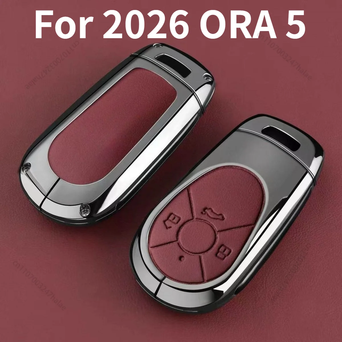 Full Wrap Metal Key Fob Cover Custom Fit For 2026 ORA 5 Auto Key Protective Shell Interior Accessories Key Shell Easy-install