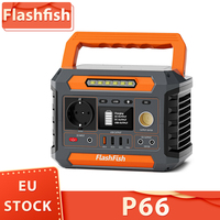 Flashfish P66 Portable Power Station, 300W 230.88Wh Outdoor Generator, 8 Outlets, Usb-C Qc3.0, Pure Sine Wave, Solar Charging