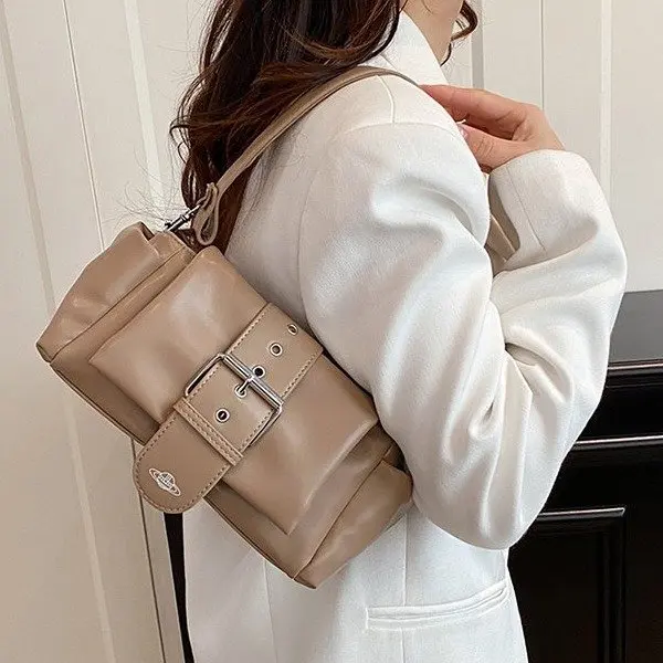 

Fashion Vintage Pleated Hobo Shoulder Bag Women Sweet & Cool Vibe Premium Versatile Crossbody Purse Handbag