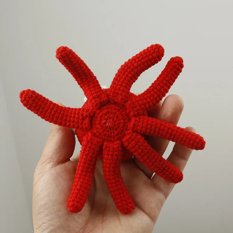 Kreativer Häkel-Oktopus-Anhänger, handgewebter Schildkröten-Schlüsselanhänger, gestrickter Meeres-Schlüsselanhänger, Rucksack-Anhänger, Geschenk 2026 – Detail 3