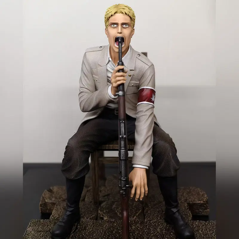 Attack On Titan Reiner Braun 21cm Anime Figure Pvc Action Figurine Shingeki No Kyojin Model Toy Collectible Statue Desk Decor