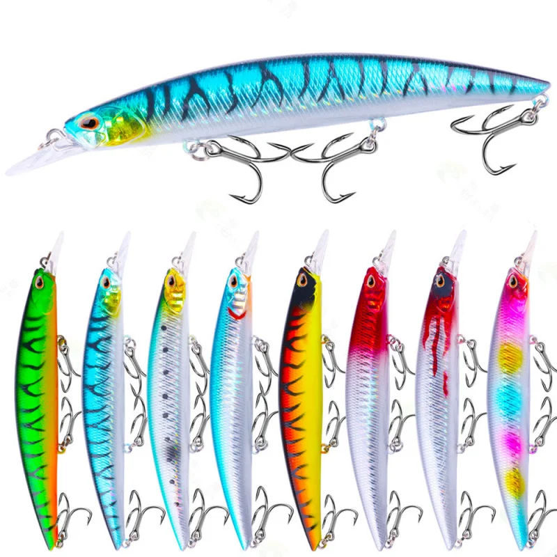 

Набор из 8 приманок-воблеров длиной 13,5 см для дикой рыбалки, дальнего заброса, тонущие и плавающие, вес 16 г-6 г. #
