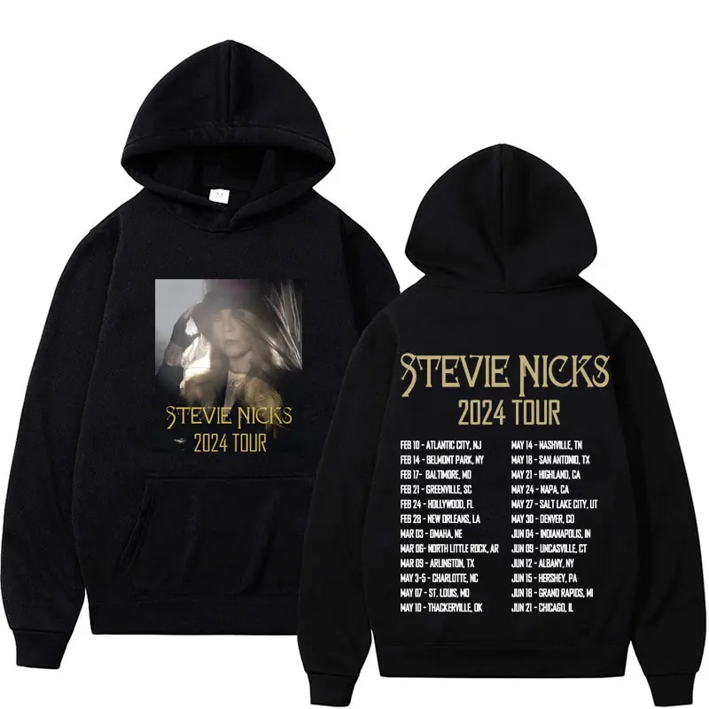 

Vintage Stevie Nicks 2024 Live in Concert Graphic Hoodies Pullover Men Women Fashion Hip Hop Casual Hoodie Sweatshirt Streetwear