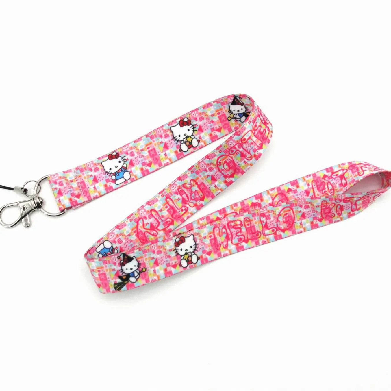 TAKARA TOMY Hello Kitty Multi-function Lanyard Cartoon Cute Mobile Phone Lanyard Work Card Lanyard Exquisite Hanging Neck