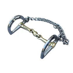 Attrezzatura per cavalli Kimberwicke Bit in acciaio inossidabile Snaffle con bocca in ottone e rame da 5 pollici