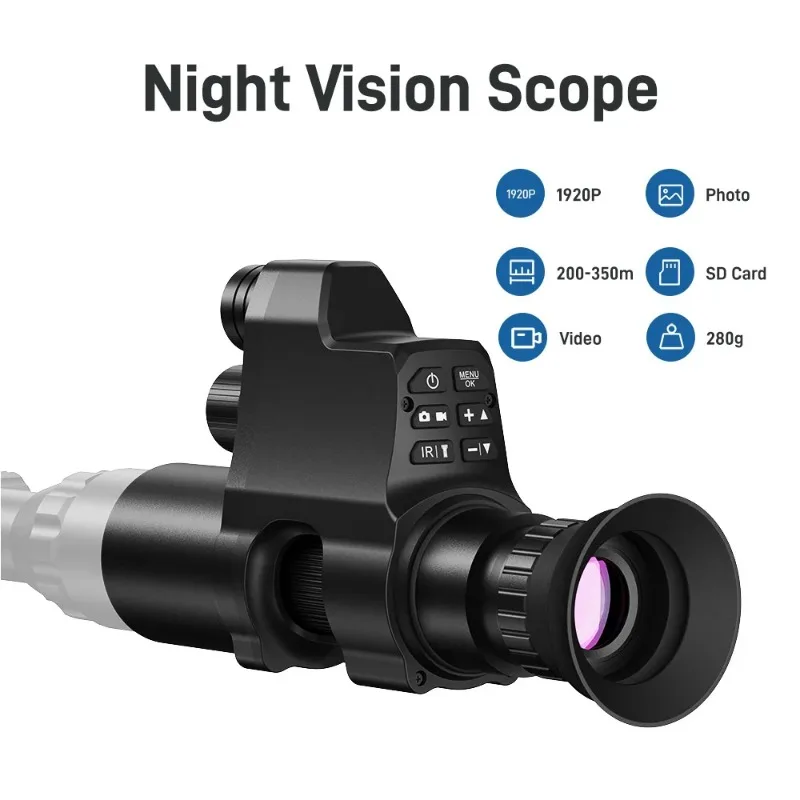 Night Vision Scope for Hunting 300M Digital Night Vision Scope Clip on Night Vision Monocular 1080P Support Photos & Videos