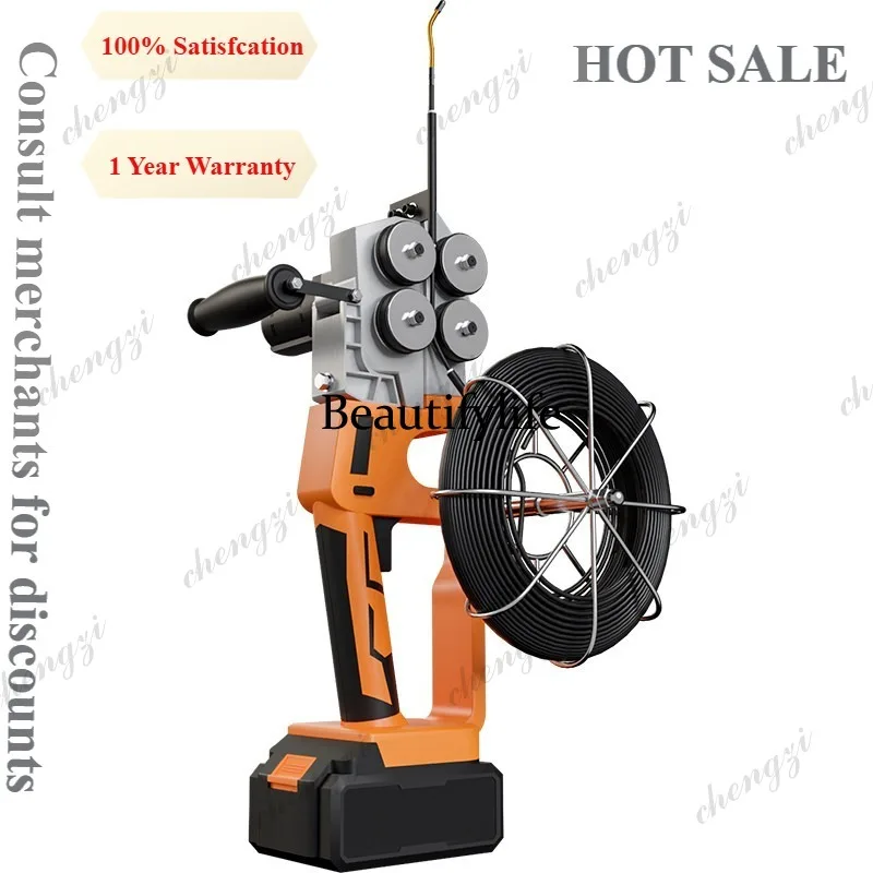81 electric threading machine electrician new lithium battery automatic pull-out wire lead piercer wire drawing tool