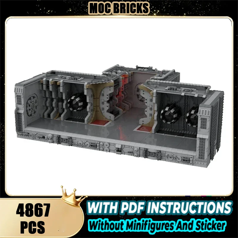 

Star Movie Series Moc Building Bricks Battleship Service Corridor Model Building Technology Modular Blocks Construstion Toy Gift