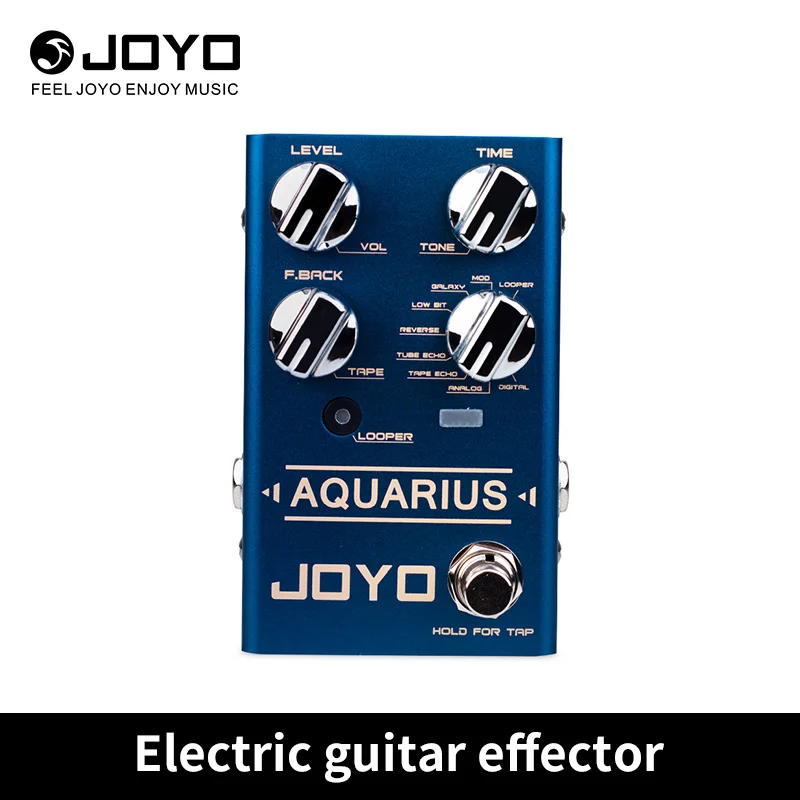 JOYO-R-07 Aquarius Pedal, 8 Digital Delay Effects, Tap Tempo, Multi Effects, Electric Guitar