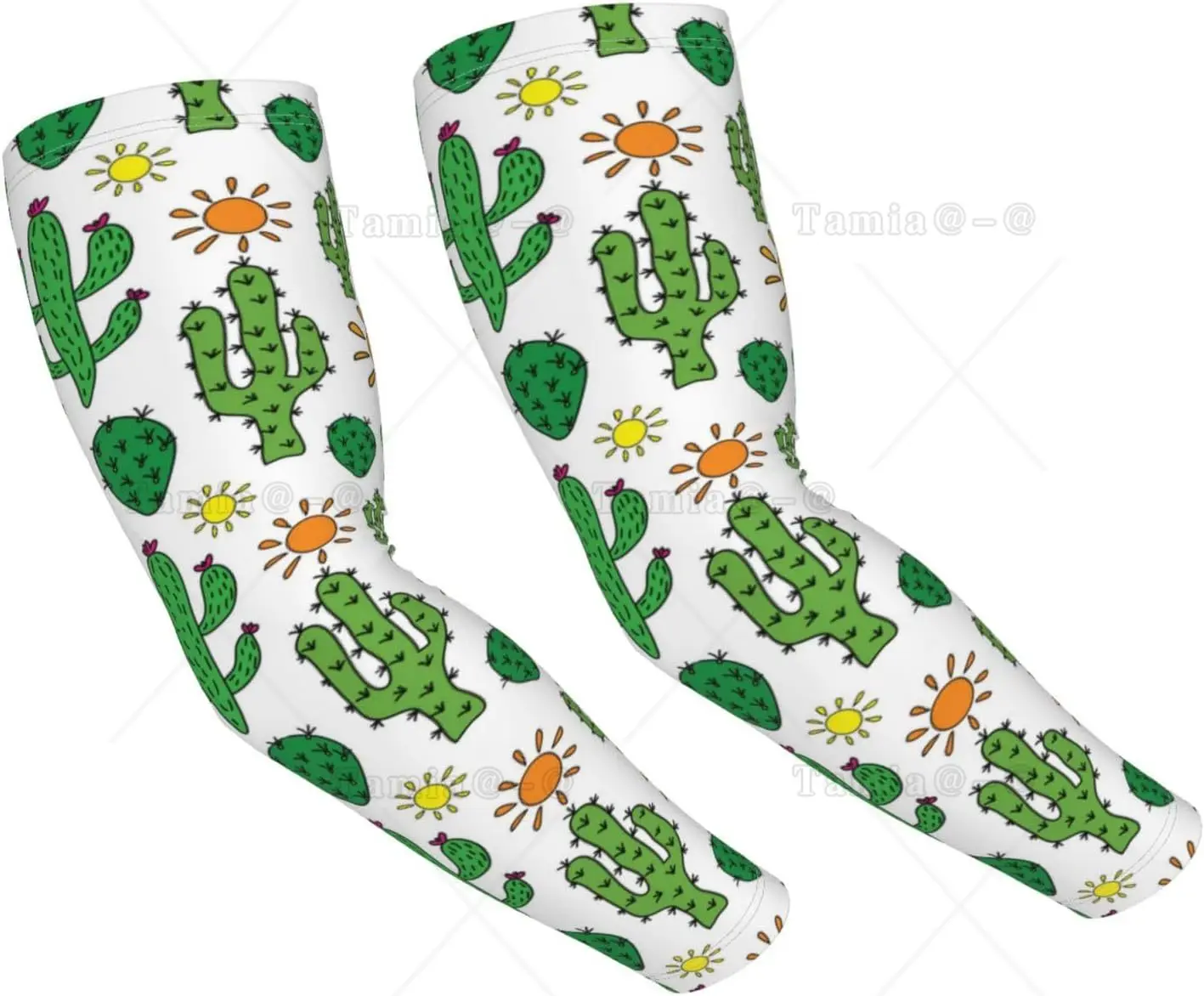 Cactus Arm Sleeves Cute Arm Cover Gardening  Plant Cooling Arm Sleeves for Sports Hiking Outdoor