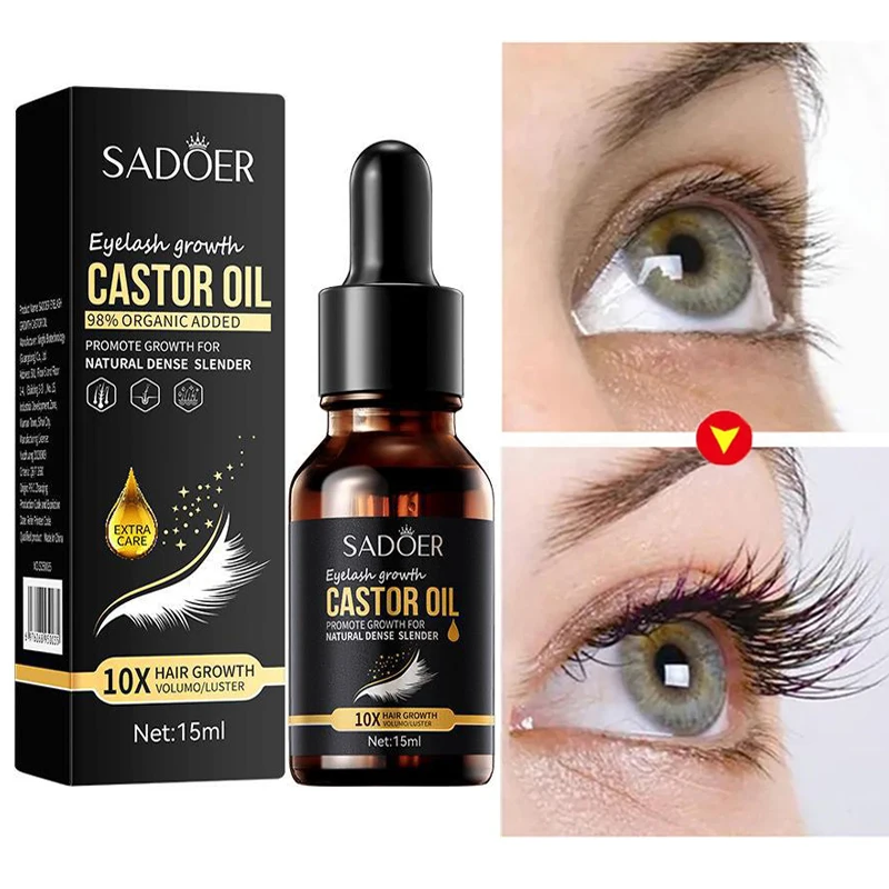 Eyebrow Eyelash Growth Oil Natural Castor Oil Eyelashes Growth Essential Oil Thick Longer Nourishing Enhancer Products