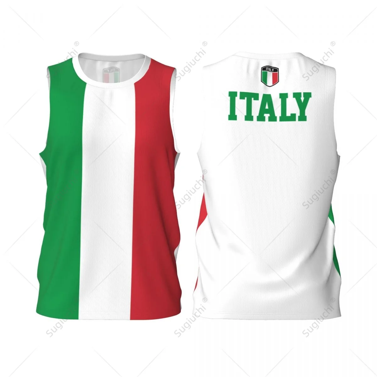 Italy Flag Men Basketball Sports Jersey Running Fitness Multifunction Sleeveless tshirt Exclusive Custom Name Nunber