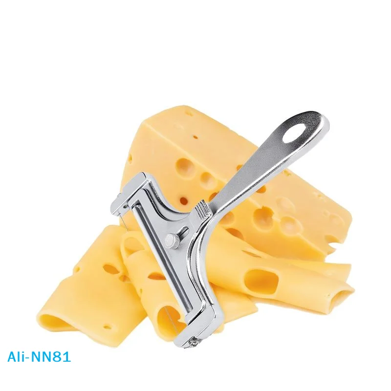 【N】Stainless Steel Cheese Slicer Adjustable Thickness, Butter Cutter for Soft Semi-Hard Cheddar, Kitchen Cooking Gadget Grater