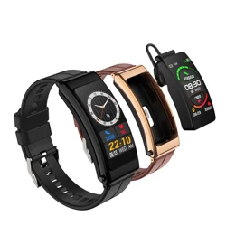 K13 Ear Smart bracciale 2-in-1 Bluetooth Call frequenza cardiaca pressione sanguigna ossigeno nel sangue sport Smart Watch per uomini e donne