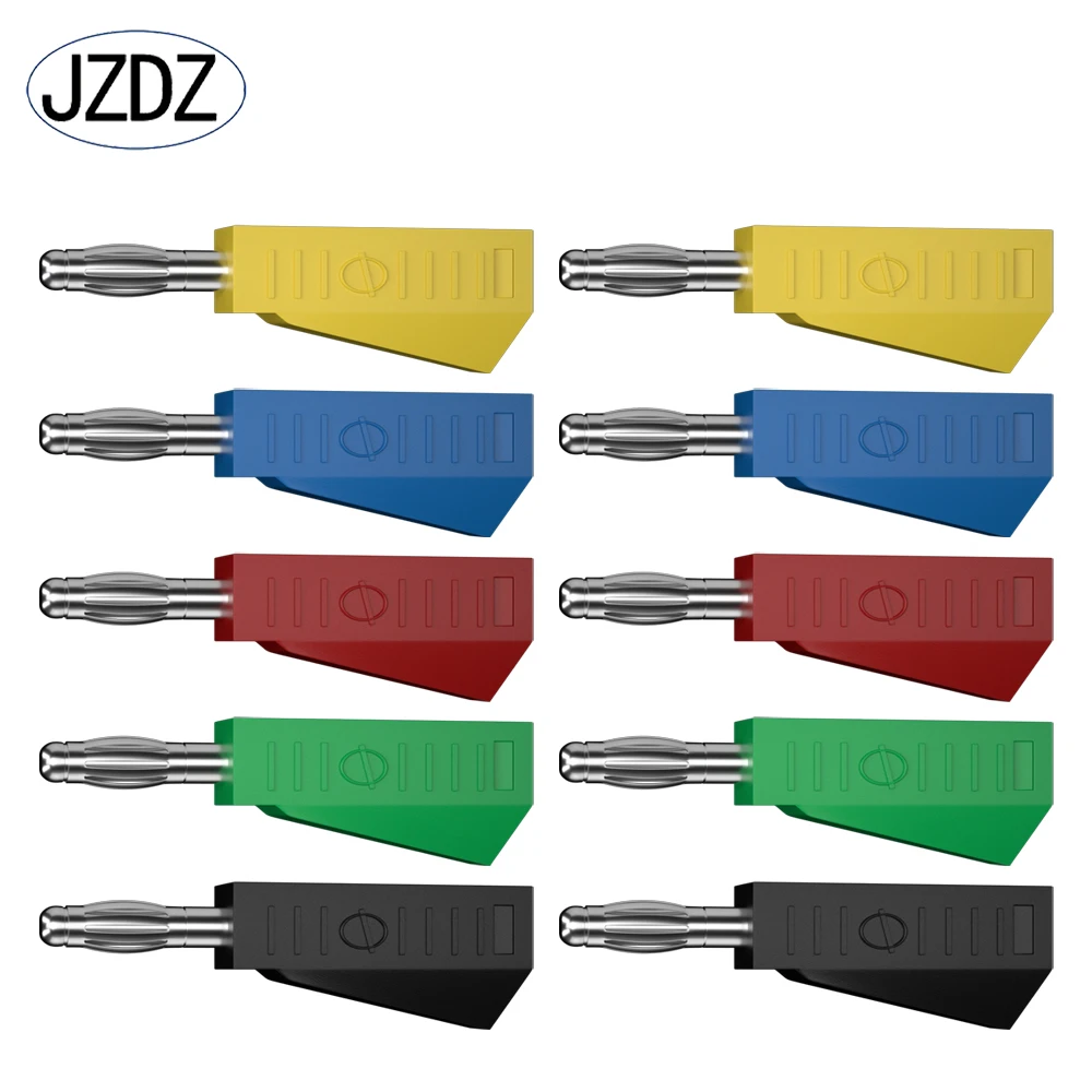 Jzdz-金メッキ銅コネクタ,10個,4mm,日曜大工用