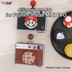 Camera Lens Cap for Fujifilm Instax MINI EVO miniEVO Camera Silicone Cover Lens Protector Cute Cartoon Front Cap