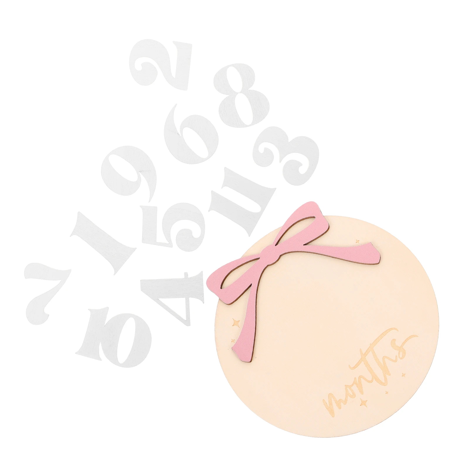 

Newborn Month Card Photography Props Wood Monthly for Birth Announcement Sign Girl Infant Photoshoot