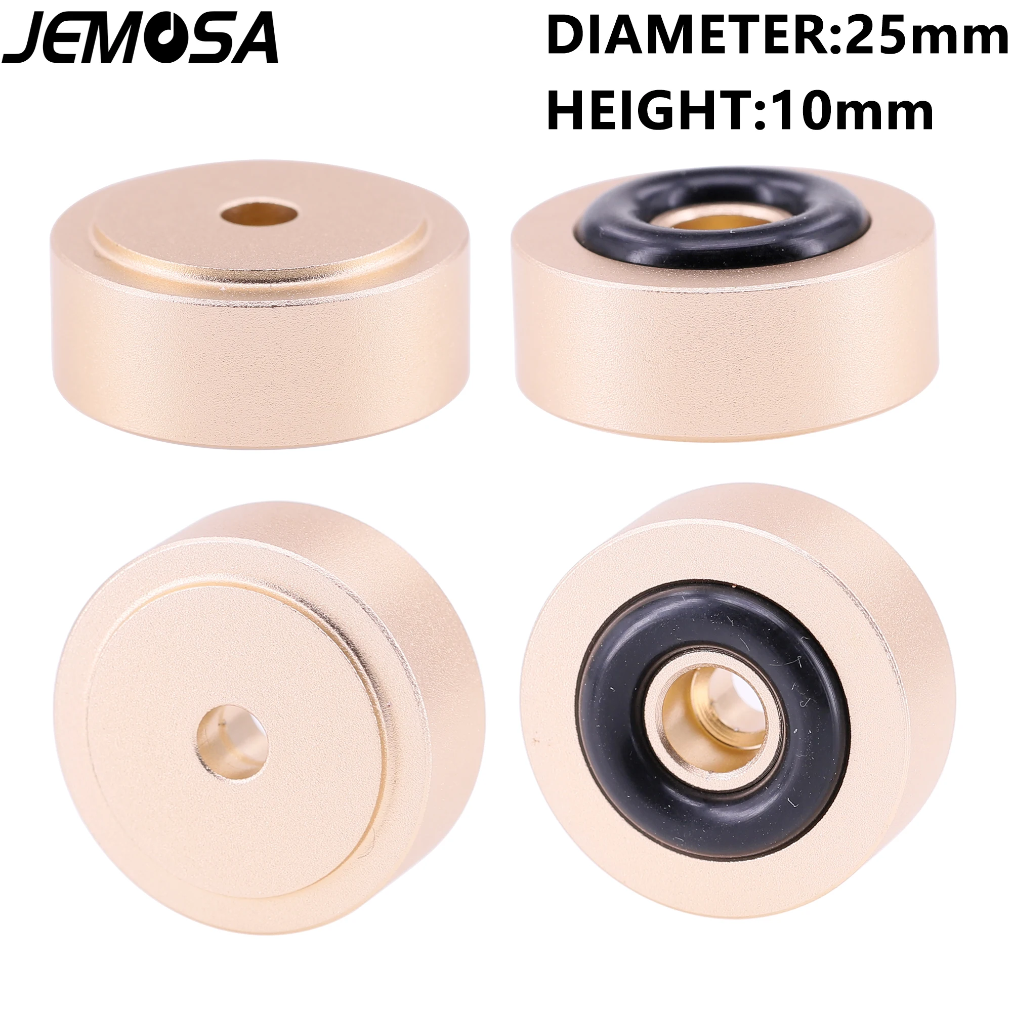 4PCS 25*10mm Aluminum Amplifier Feet Shock Absorber HIFI Amplifier Rubber Feet Turntable Feet Audio Speaker Isolation Feet Pad