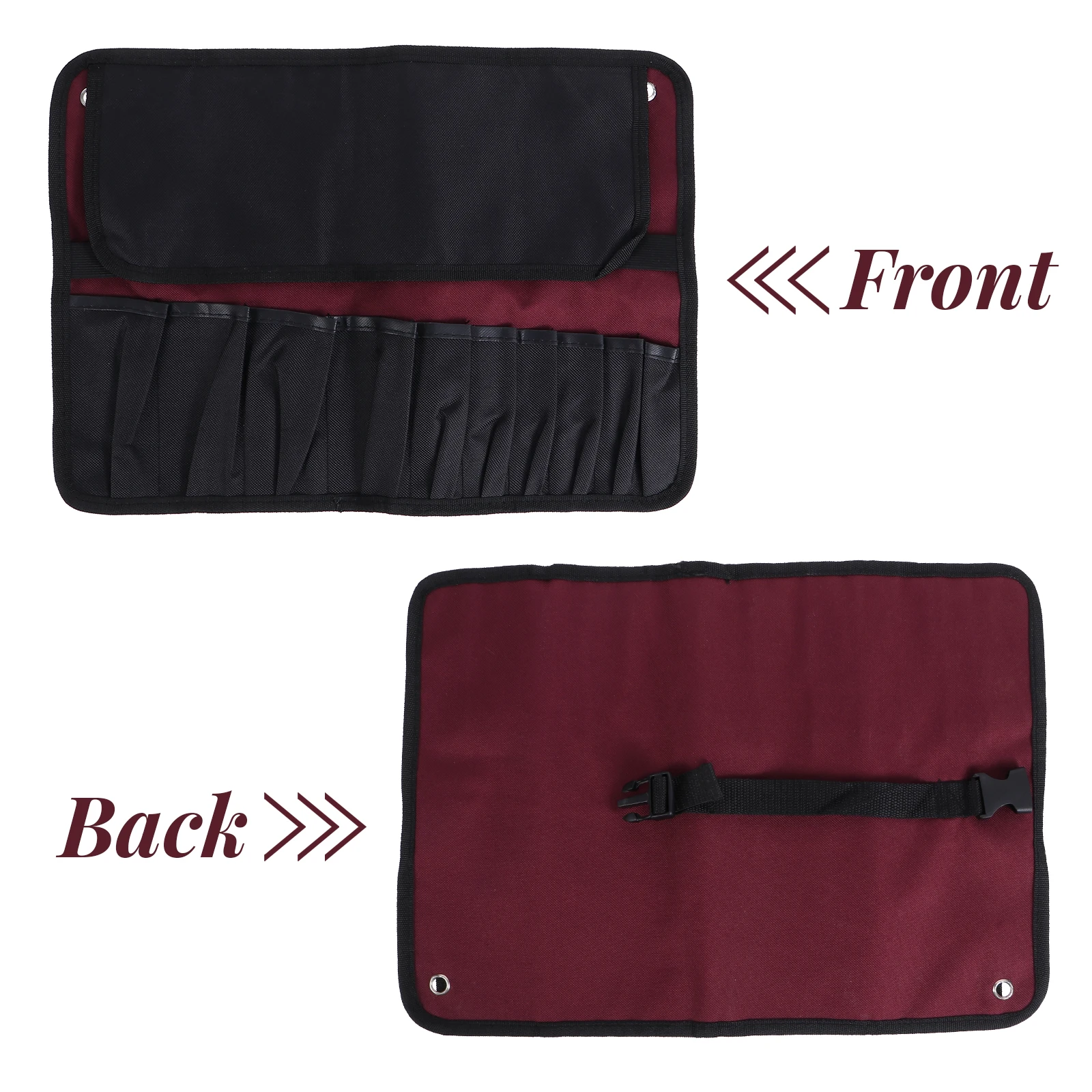 Lightweight Portable Roll For Diy Compact Wrench Holder With Multiple Pockets Easy Storage For Men Bag Tool Pouch Roll