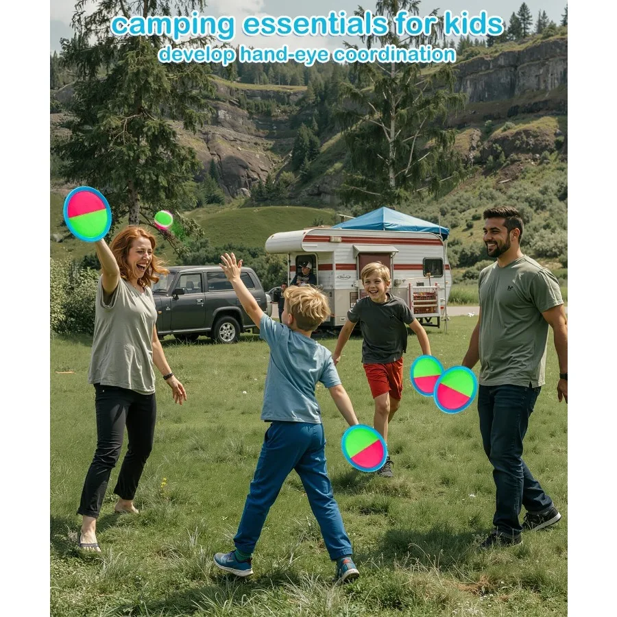 Juego de lanzamiento y captura de pelotas para juguetes de playa al aire libre, juguetes de piscina, juego de captura con 6 paletas y 3 pelotas, juegos de patio al aire libre durante 412 años
