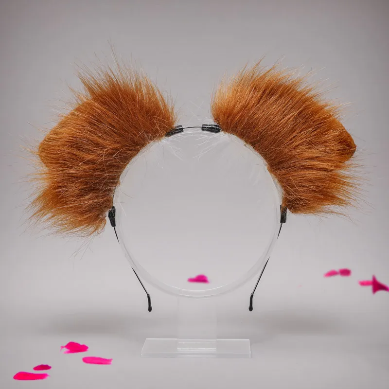 Cospaly Plush Dog Ears Folded Eared Dogs Headbands Furry Animal Ears Headwear Kawaii Hair Hoop for Halloween Headpiece