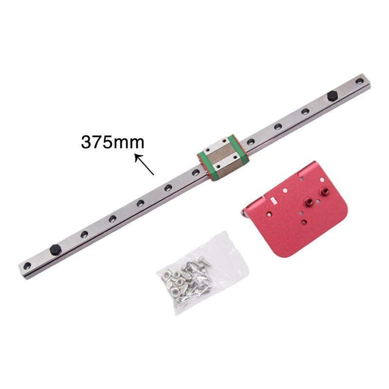 Kit de actualización de rieles deslizantes lineales, Kit de guía lineal de eje X con soporte de plano posterior, estabilidad mejorada de 375Mm para Cr10s