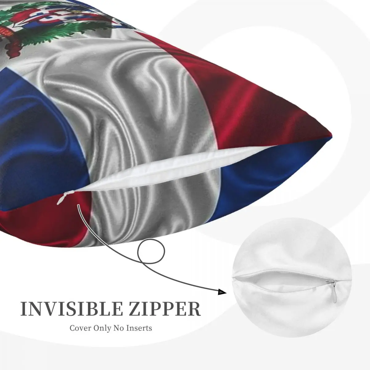 Dominican Republic Flag Rectangle Pillowcase Cushion Cover Decorative Bedroom Bed Home Comfort Throw Pillow