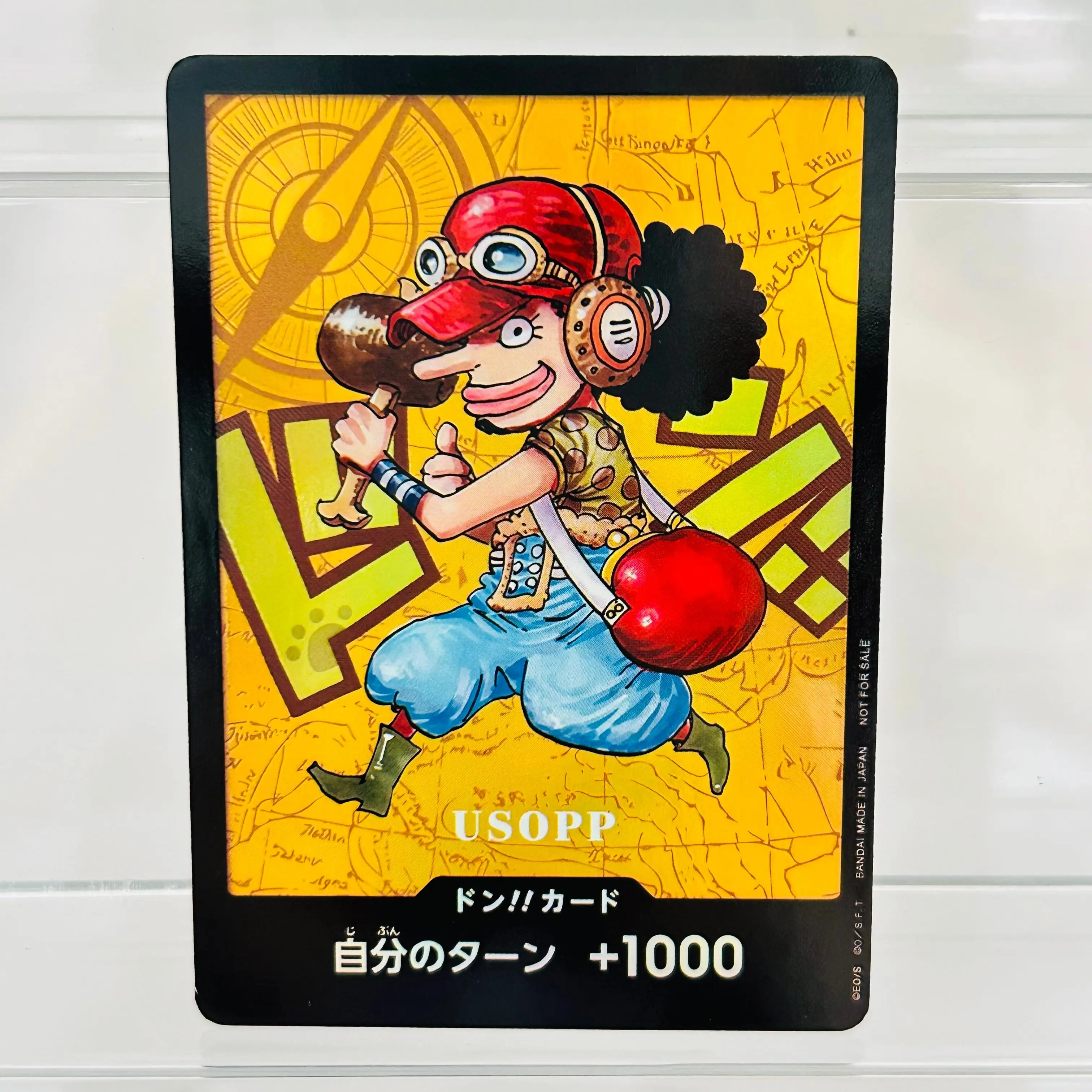 Tarjeta Coleccionable de Anime One Piece Usopp Japonesa DIY con Textura Holográfica, en Perfecto Estado, Premium