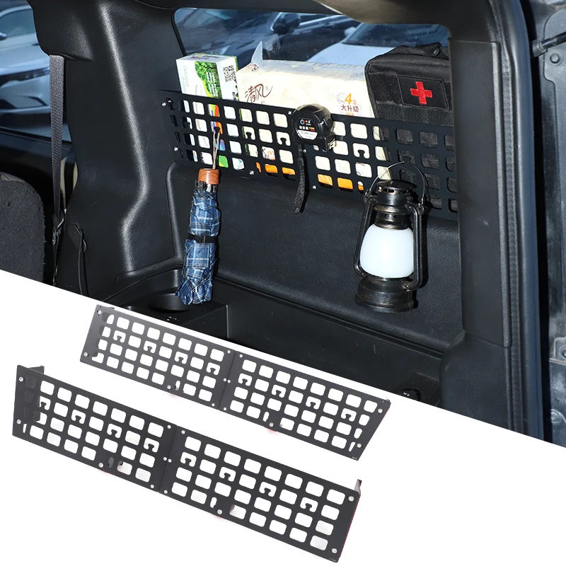 

For 2003-2007 Hummer H2 aluminum alloy storage baffle Car Rear Trunk Side window Storage Box Holder organizer auto accessories