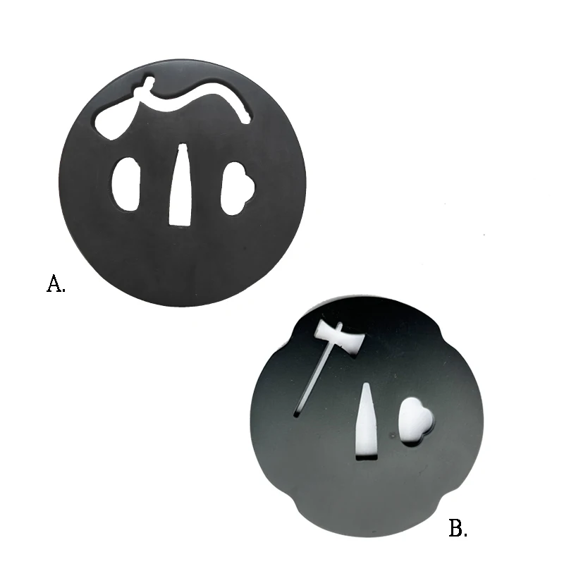 Iron Tsuba, Handle Guard, DIY Japanese Sword Tsuba, The Mountings of Samurai Swords, Iron Laser Cutting, Can Custom